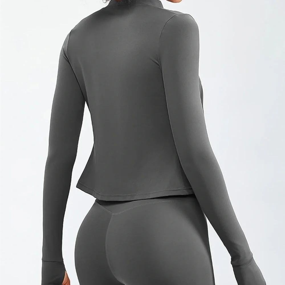 Slate Gray Compression Athleisure Set - Picture 3 of 6